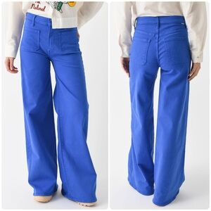 Mother The Patch Pocket Undercover Sneak Women's Blue Wide-Leg Jeans 28